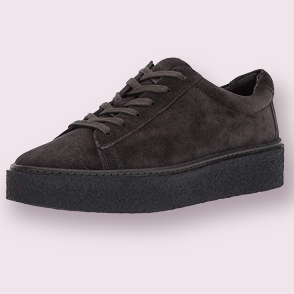 𝅺VINCE Womens Neela Distressed Suede Lace Up Round Toe Platform Sneaker Size 7.5 - Picture 1 of 13